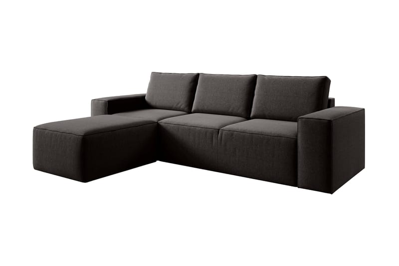 Kamli Sovesofa m. Chaiselong med Opbevaring - Brun - Møbler - Sofaer - Sovesofaer