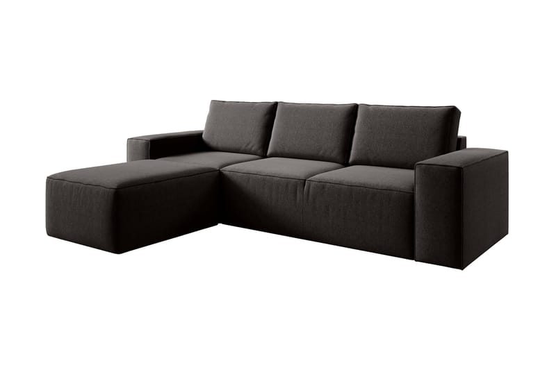 Kamli Sovesofa m. Chaiselong med Opbevaring - Brun - Sovesofaer - Sovesofa chaiselong