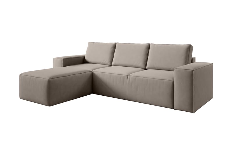 Kamli Sovesofa m. Chaiselong med Opbevaring - Brun - Møbler - Sofaer - Sovesofaer