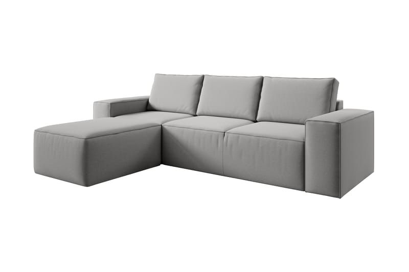 Kamli Sovesofa m. Chaiselong med Opbevaring - Grå - Møbler - Sofaer - Sovesofaer