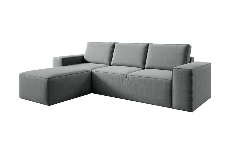 Kamli Sovesofa m. Chaiselong med Opbevaring - Grå - Møbler - Sofaer - Sovesofaer