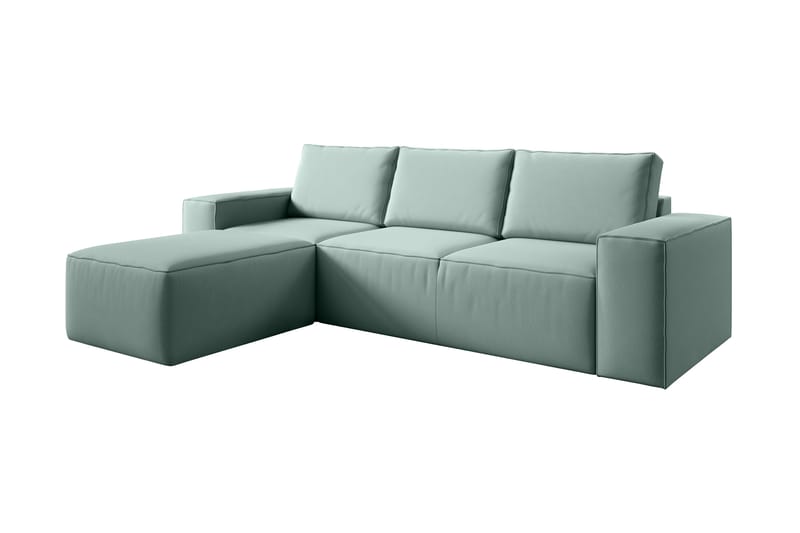 Kamli Sovesofa m. Chaiselong med Opbevaring - Lys lyserød - Møbler - Sofaer - Sovesofaer