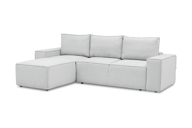 Kamli Sovesofa m. Chaiselong med Opbevaring - Lysegrå - Møbler - Sofaer - Sovesofaer