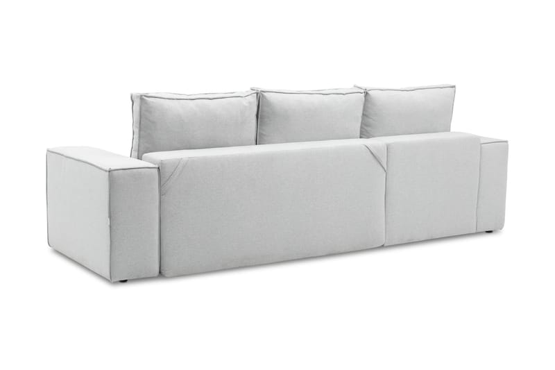 Kamli Sovesofa m. Chaiselong med Opbevaring - Lysegrå - Møbler - Sofaer - Sovesofaer