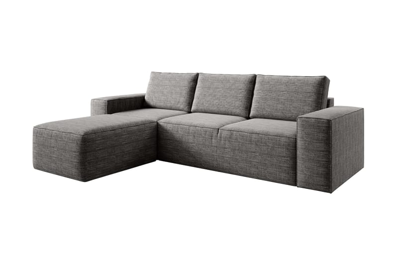 Kamli Sovesofa m. Chaiselong med Opbevaring - Lysegrå - Møbler - Sofaer - Sovesofaer