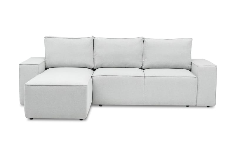 Kamli Sovesofa m. Chaiselong med Opbevaring - Lysegrå - Møbler - Sofaer - Sovesofaer