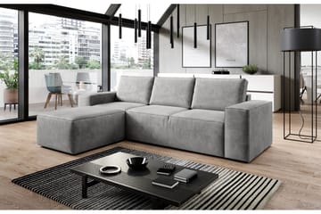 Kamli Sovesofa m. Chaiselong med Opbevaring - Lysegrå - Møbler - Sofaer - Sovesofaer