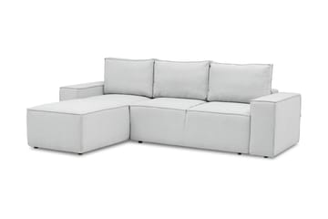 Kamli Sovesofa m. Chaiselong med Opbevaring - Lysegrå - Møbler - Sofaer - Sovesofaer