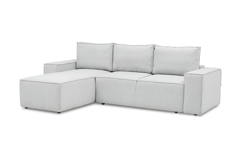 Kamli Sovesofa m. Chaiselong med Opbevaring - Lysegrå - Møbler - Sofaer - Sovesofaer