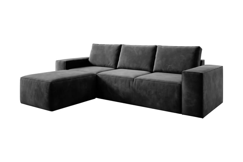 Kamli Sovesofa m. Chaiselong med Opbevaring - Lysegrøn - Møbler - Sofaer - Sovesofaer