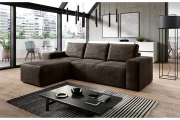 Kamli Sovesofa m. Chaiselong med Opbevaring - Lyserød - Møbler - Sofaer - Sovesofaer
