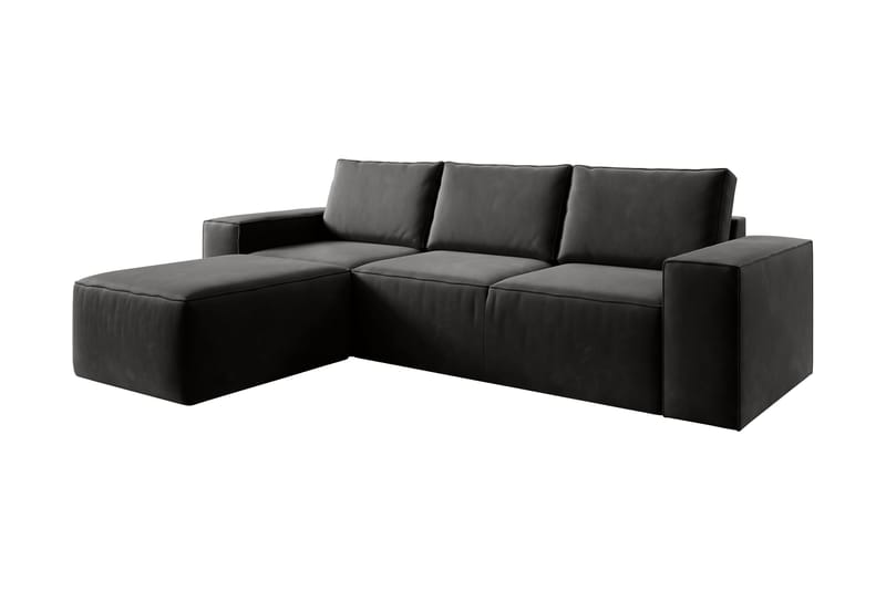 Kamli Sovesofa m. Chaiselong med Opbevaring - Mørkegrå - Møbler - Sofaer - Sovesofaer