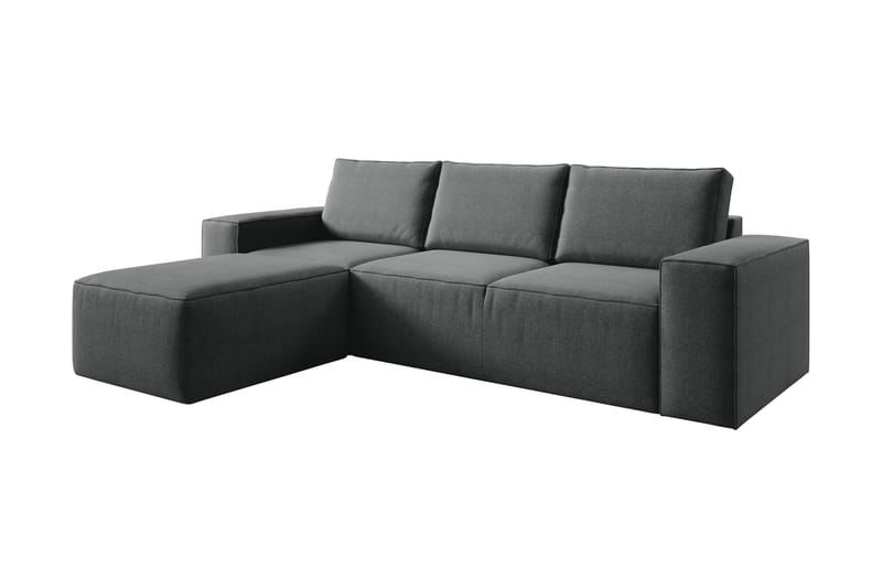 Kamli Sovesofa m. Chaiselong med Opbevaring - Mørkegrå - Møbler - Sofaer - Sovesofaer
