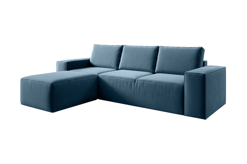 Kamli Sovesofa m. Chaiselong med Opbevaring - Turkis - Møbler - Sofaer - Sovesofaer
