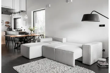 Kamli Sovesofa m. Chaiselong med Opbevaring - Turkis - Møbler - Sofaer - Sovesofaer