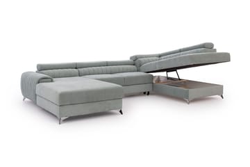 Kamran Sovesofa m. Chaiselonger med Opbevaring - Beige - Møbler - Sofaer - Sovesofaer
