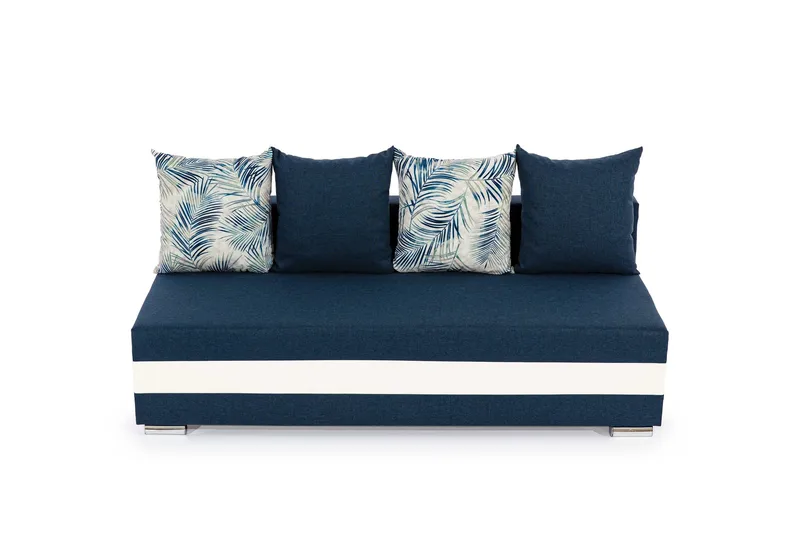Karolez sovesofa, Blå / hvid