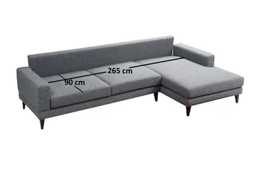 Katilaya Sovesofa med Chaiselong Højre - Grå - Møbler - Sofaer - Sovesofaer