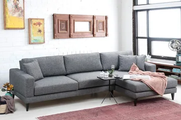 Katilaya Sovesofa med Chaiselong Højre - Grå - Møbler - Sofaer - Sovesofaer
