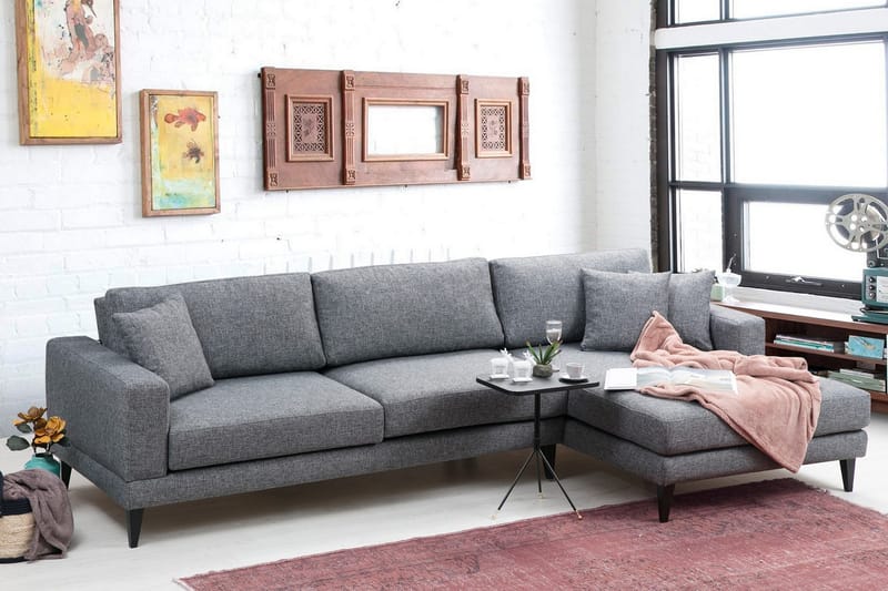 Katilaya Sovesofa med Chaiselong Højre - Grå - Møbler - Sofaer - Sovesofaer