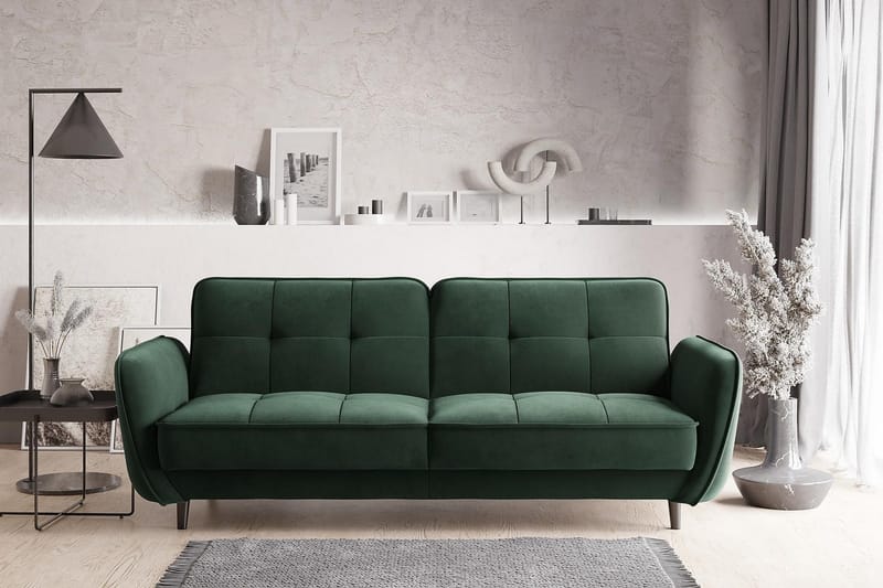 Katsuya Sovesofa 3-Pers. - Mørkegrøn - Møbler - Sofaer - Sovesofaer