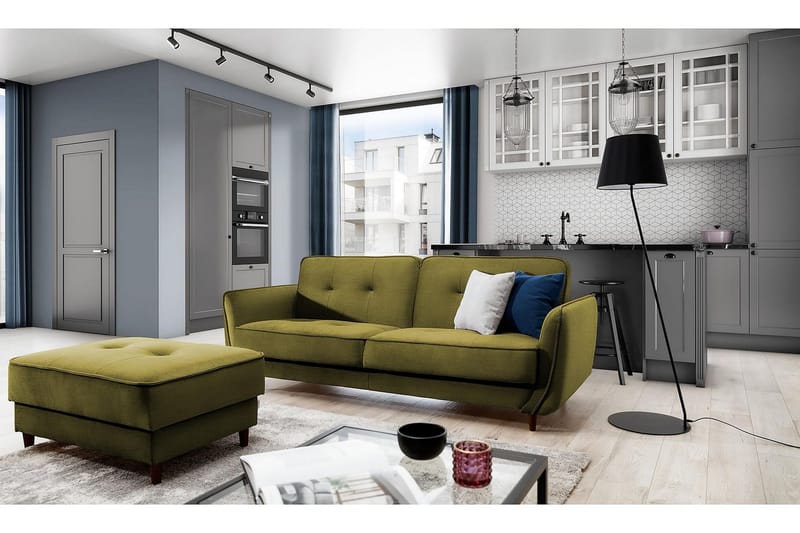 Katsuya Sovesofa 3-Pers. - Grøn - Møbler - Sofaer - Sovesofaer