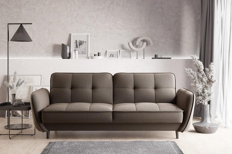 Katsuya Sovesofa 3-Pers. - Beige/Brun - Sovesofaer - 3 personers sovesofa