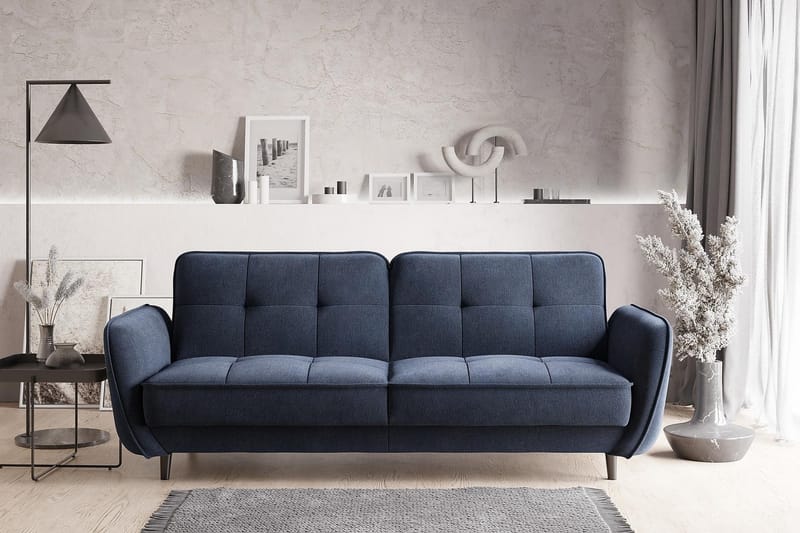 Katsuya Sovesofa 3-Pers. - Mørkeblå - Møbler - Sofaer - Sovesofaer