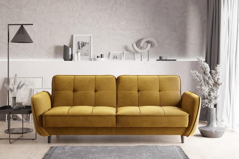 Katsuya Sovesofa 3-Pers. - Gul - Møbler - Sofaer - Sovesofaer