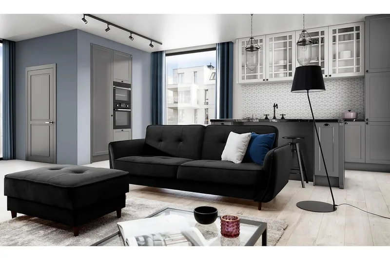 Katsuya Sovesofa 3-Pers., Sort