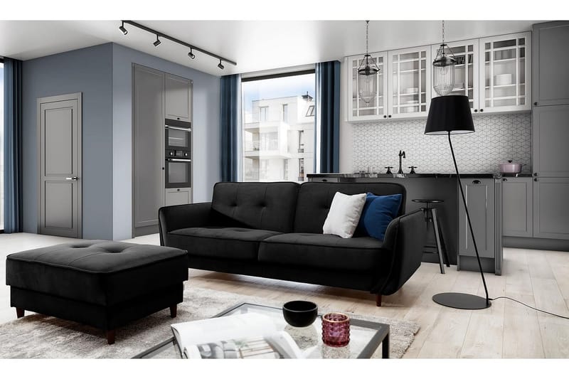 Katsuya Sovesofa 3-Pers., Sort