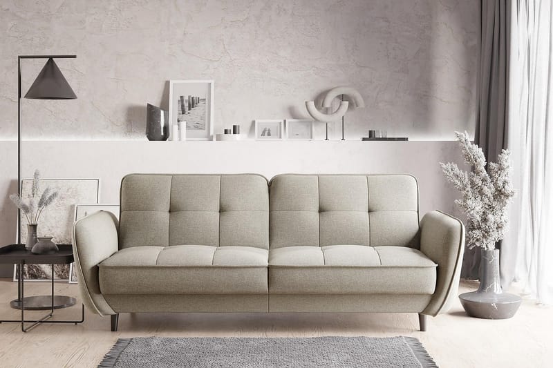 Katsuya Sovesofa 3-Pers. - Beige/Hvid - Møbler - Sofaer - Sovesofaer
