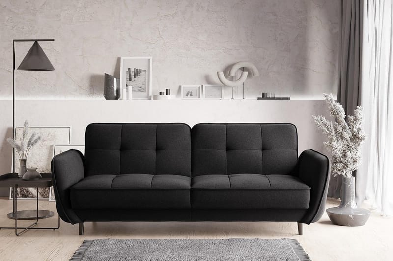 Katsuya Sovesofa 3-Pers. - Sort - Møbler - Sofaer - Sovesofaer