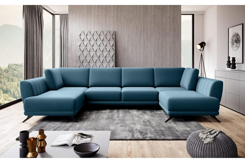 Katun Sovesofa Dobbelt chaiselong - Blå - Møbler - Sofaer - Sovesofaer