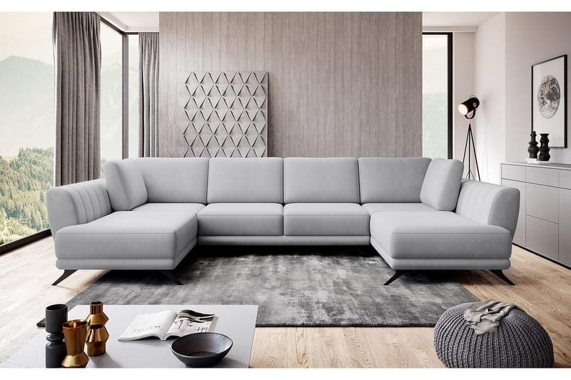 Katun Sovesofa Dobbelt chaiselong - Hvid/Lysegrå - Møbler - Sofaer - Sovesofaer