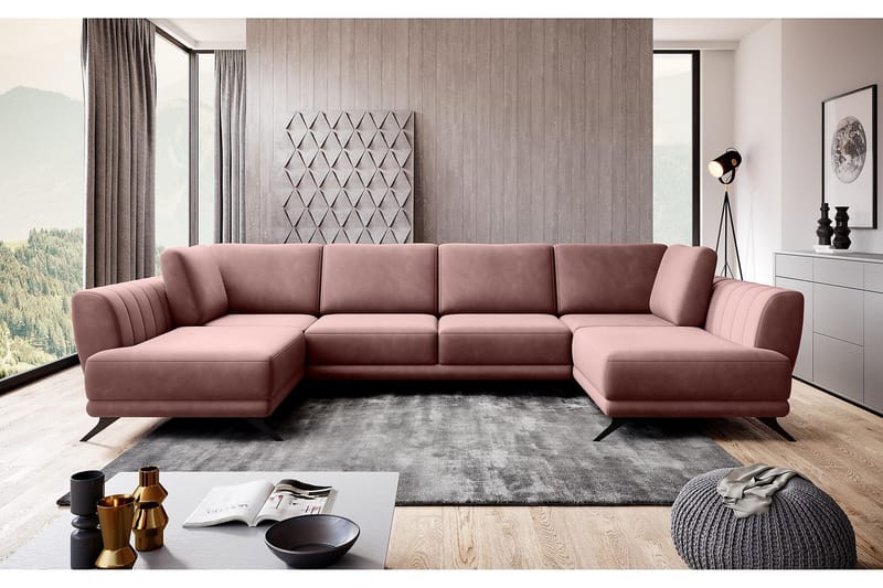 Katun Sovesofa Dobbelt chaiselong - Lyserød - Møbler - Sofaer - Sovesofaer