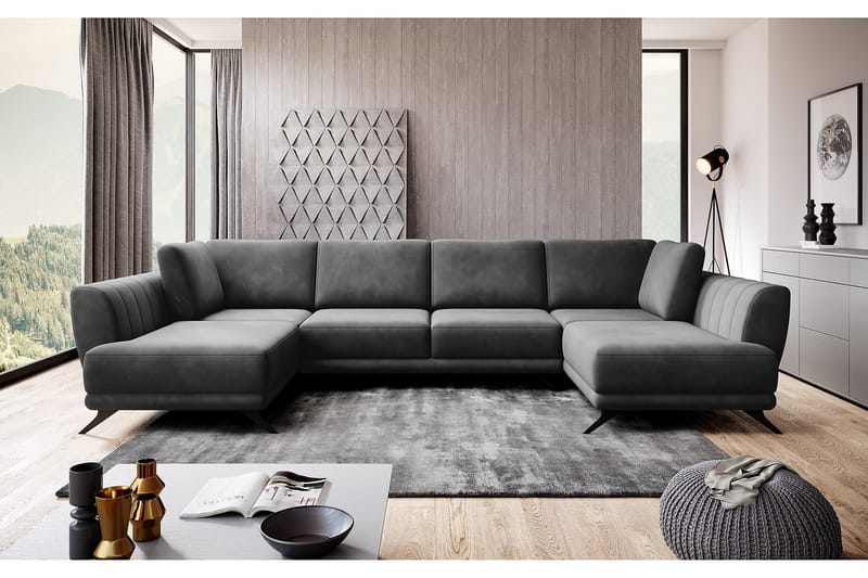Katun Sovesofa Dobbelt chaiselong - Mørkegrå - Møbler - Sofaer - Sovesofaer