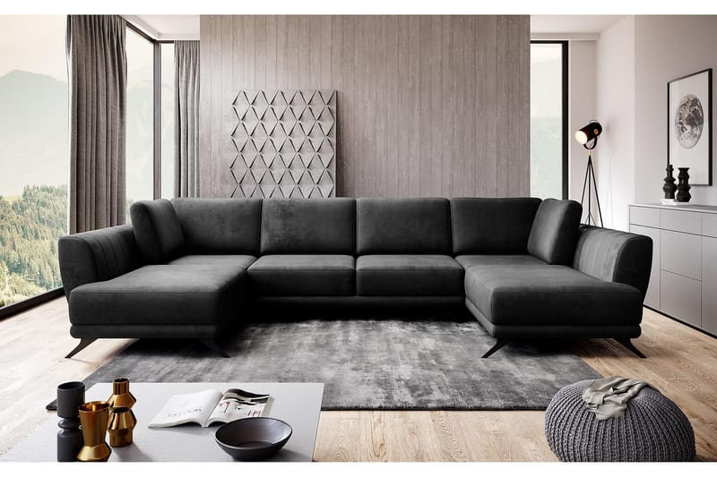 Katun Sovesofa Dobbelt chaiselong - Sort - Sovesofaer