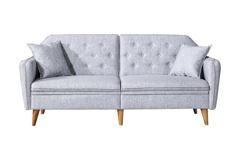 Keena Rektangulær Sovesofa 82x202 cm i Stof, Grå