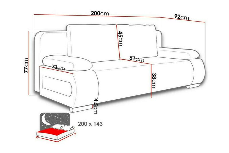 Kintore 2-sits Bäddsoffa NO_BRAND Blue/Green - Møbler - Sofaer - Sovesofaer