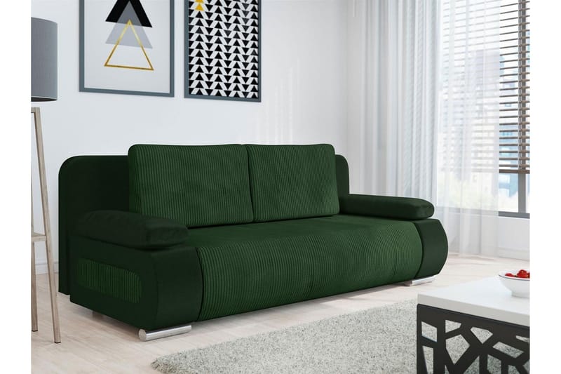 Kintore 2-sits Bäddsoffa NO_BRAND Green - Møbler - Sofaer - Sovesofaer