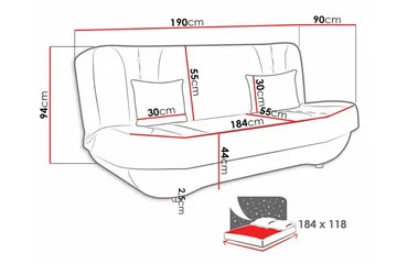 Kintore 2-pers. Sovesofa - Møbler - Sofaer - Sovesofaer