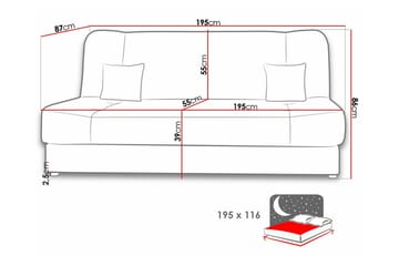 Kintore 2-pers. Sovesofa - Grå - Møbler - Sofaer - Sovesofaer