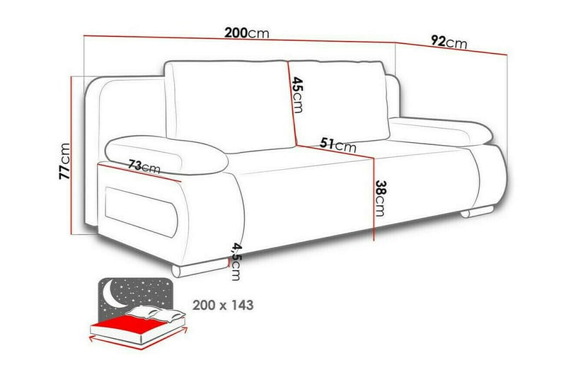 Kintore 2-pers. Sovesofa - Blå/Grøn - Sovesofaer - 2 personers sovesofa