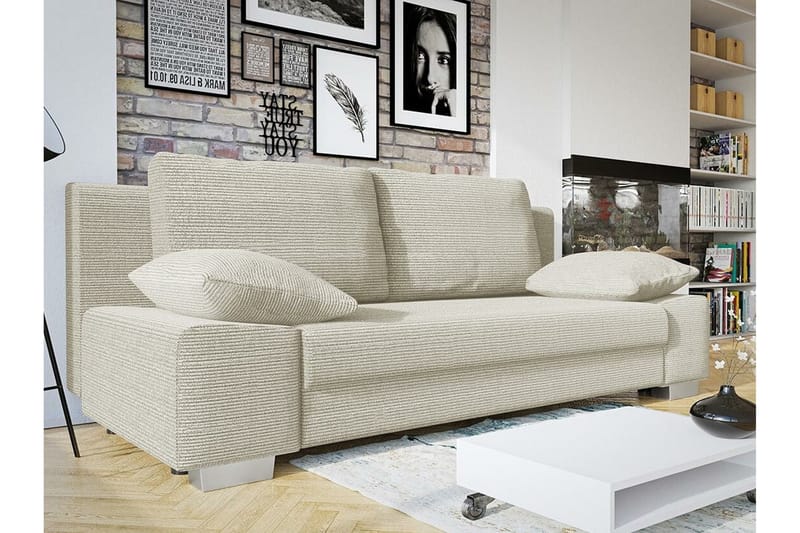 Kintore 2-pers. Sovesofa - Beige/Lys beige - Møbler - Sofaer - Sovesofaer