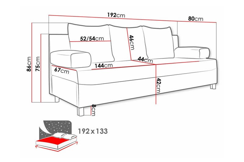 Kintore 2-pers. Sovesofa - Grøn - Sovesofaer - 2 personers sovesofa