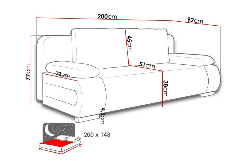 Kintore 2-pers. Sovesofa - Grøn - Sovesofaer - 2 personers sovesofa