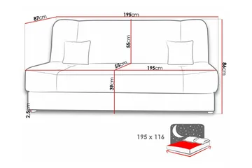 Kintore 2-pers. Sovesofa - Møbler - Sofaer - Sovesofaer