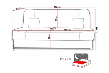 Kintore 2-pers. Sovesofa - Møbler - Sofaer - Sovesofaer