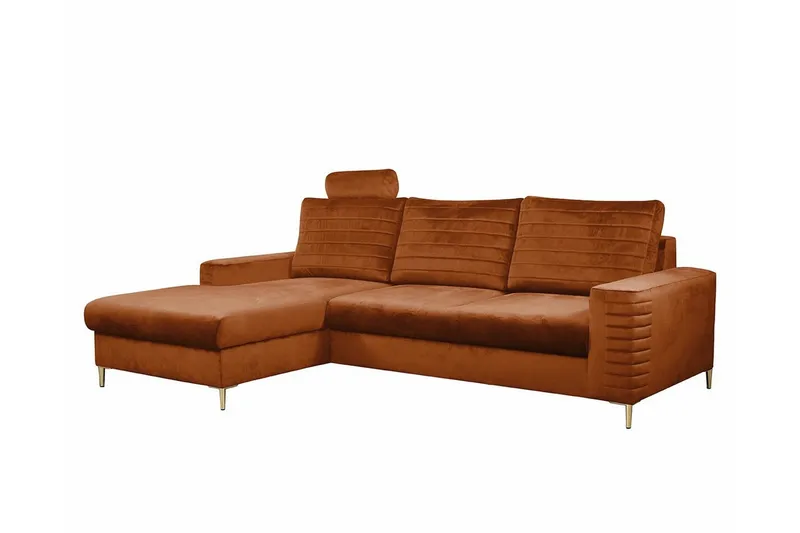 Kintore 3-sits Hörnbäddsoffa Dark Orange, undefined
